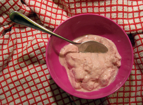 Vegan Roasted Strawberry Ice Cream